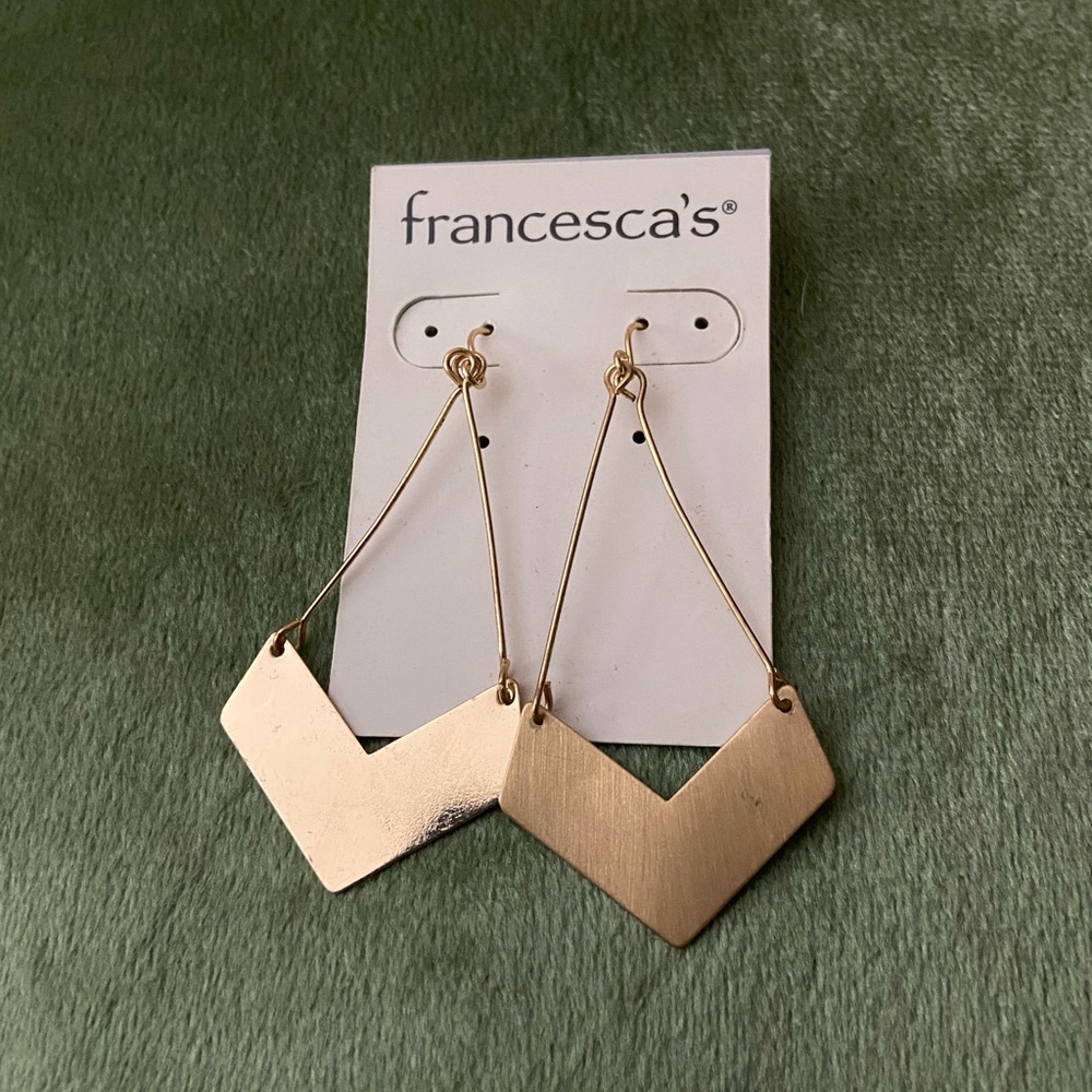 Gold earrings from Francesca’s